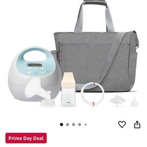 Gray Breast Pump Set with Bag